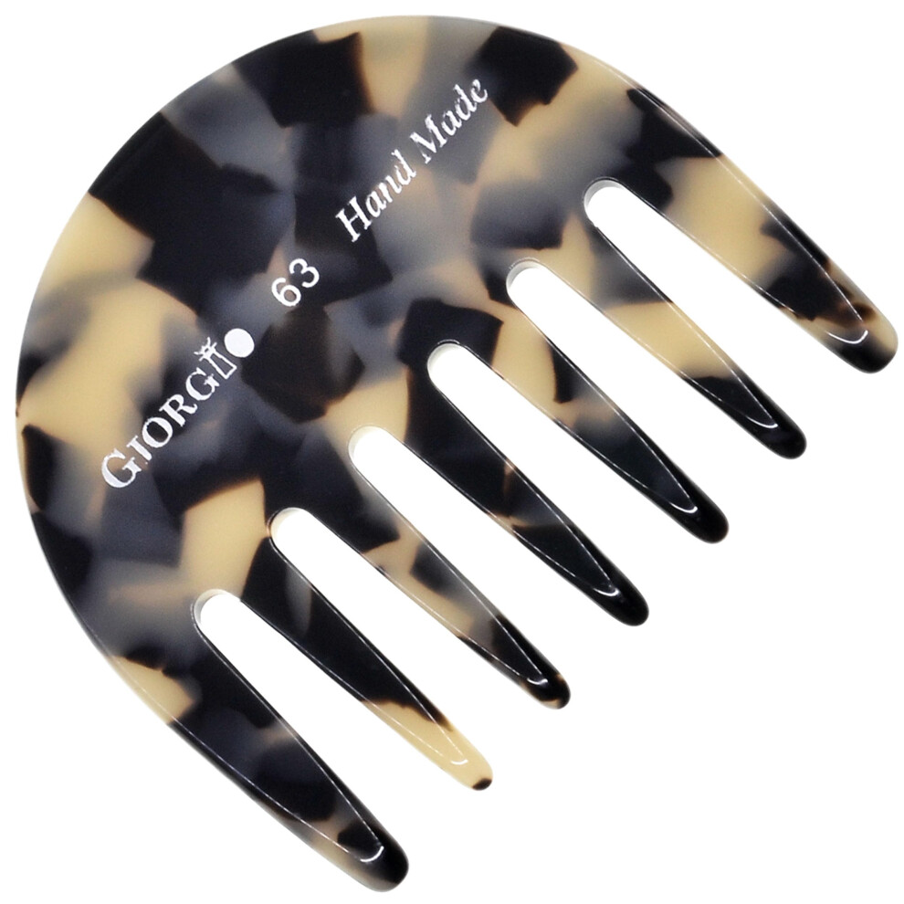 Giorgio G63 Detangling Comb For Women - Wide Tooth Pocket And Travel Size For Thick Hair Wet Or Dry Everyday Hair Care. Handmade Saw-Cut And