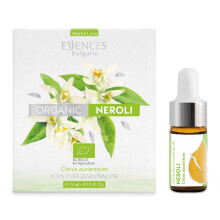Essences Bulgaria Organic Neroli Essential Oil 0.1 Fl Oz | 3ml | Citrus Aurantium | 100% puro e naturale | Nonluito | Grado terapeutico | Aromaterapi