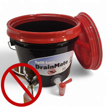 Spill-mindre DrainMate 14 Quarts oljeavloppsbehllare/oljeavloppsbehllare frseglad lock fr enkel transport On-Off tapp fr exakt vtskeverfr