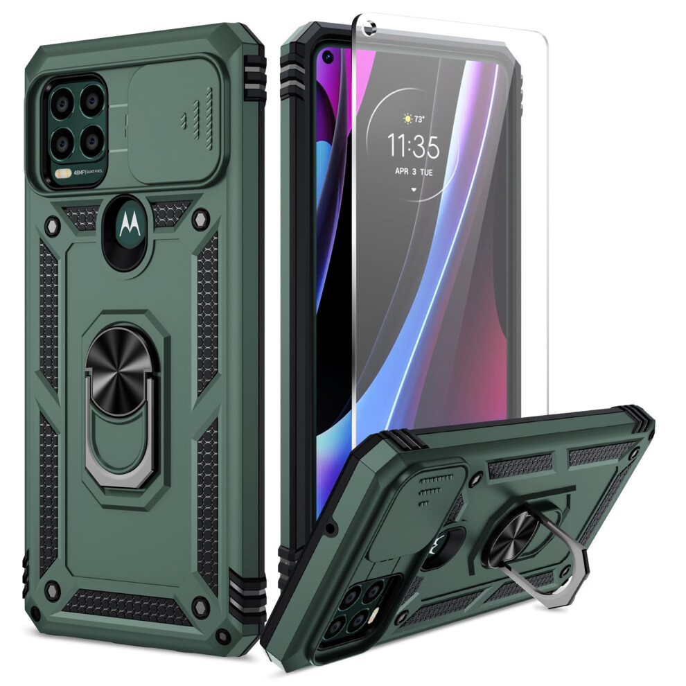 Fr Moto G Stylus 5G Hlle (2021) Kameraobjektivabdeckung Hd-Displayschutzfolie 10 Ft Fallschutz In Militrqualitt Magnetischer Ringhalter Kicks-image