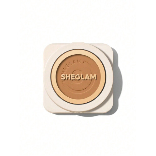 SHEGLAM SKin-Focus Full Coverage Powder Foundation Oil-Control Lttviktspressad Powder Makeup-Peach