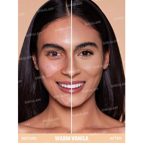 SHEGLAM SKin-Focus Full Coverage Powder Foundation Oil-Control Lttviktspressad pulvermakeup-bambu 1