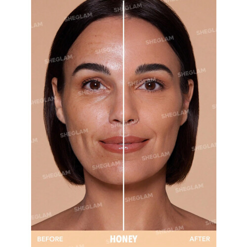 SHEGLAM SKin-Focus Full Coverage Powder Foundation Oil-Control Lightweight Face Pressed Powder Makeup-Eichel 1