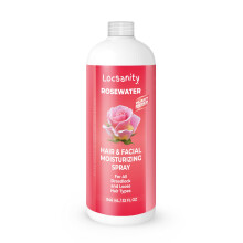 Locsanity Pure Rosewater Haar- und Gesichtsspray  feuchtigkeitsspendender Gesichtsnebel in Jumbo-Gre zur Beruhigung, Erfrischung und Verjngung de