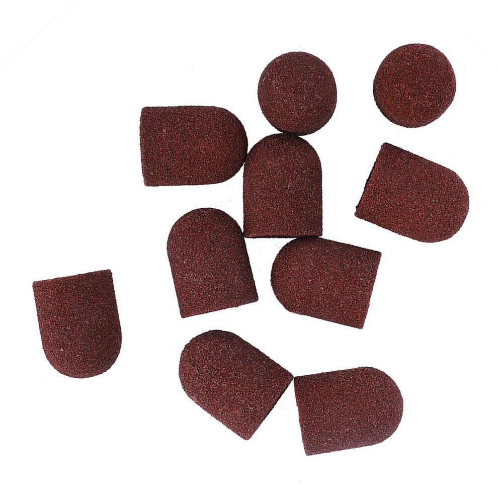 10pcs Nail Dedicated Head Grinding Sanding Cap Polisher Sand Manicure Pedicure Tool (13*19)