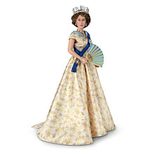 The Ashton-Drake Galleries Queen Elizabeth II Commemorative Portrait Doll  15 Inches  Norman Hartnell Evening Dress Design