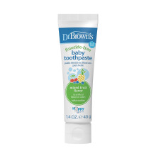 Dr. Brown's fluoridfreie Babyzahnpasta fr Suglinge und Kleinkinder, gemischte Frchte, 1 Packung, 1,4 Unzen/40 g, 03 Jahre