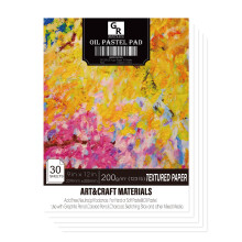 GR DZPLUS Olie Pastel | 9x12 in (123 lb/200g) | 30 Vellen Zwaar Tekenpapier