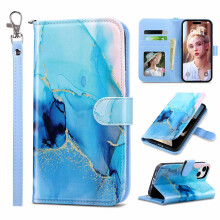 ULAK kompatibiln s iPhone 15 Plus Pouzdro na peneenku s drkem na kartu Designov Flip Case Peneenka pro eny Dvky PU koen stojnek na zpest