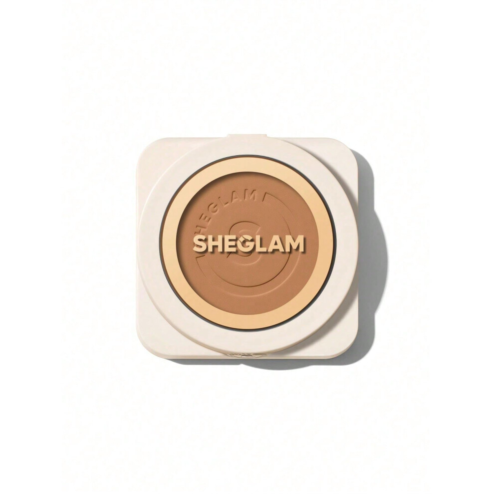 Sheglam Skin-Focus Full Coverage Powder Foundation Oil-Control Lightweight Face Pressed Powder Makeup-Warm Vanilla