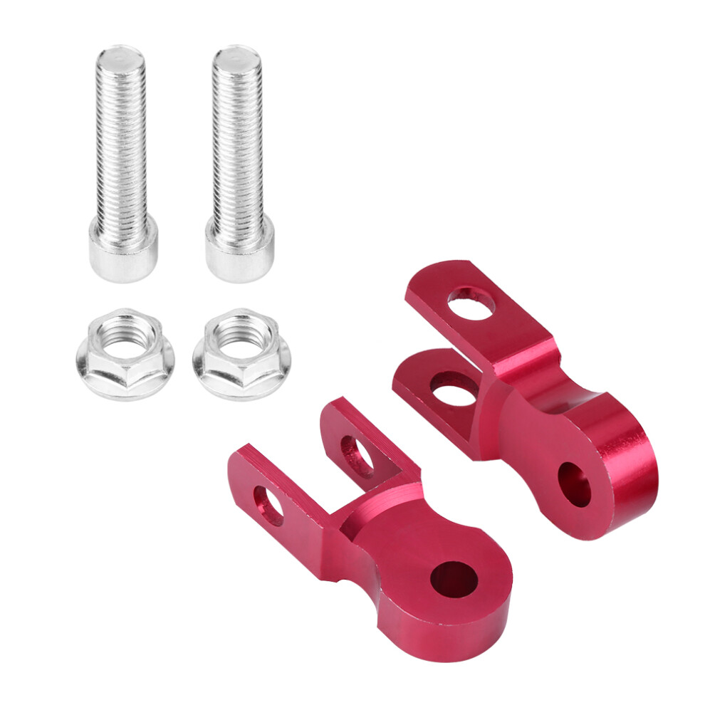 2Pcs Universal Motorcycle Damping Heighten Device Shock Absorbers 5Cm Chassis (W/ Screw) Red 4911324608598