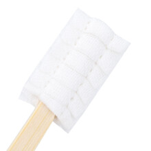 30pcs Disposable Bamboo Handle Maternity Gauze Toothbrush for Pregnant Women (Lemon)