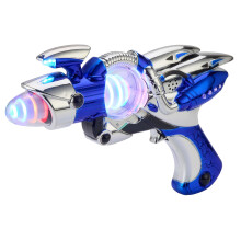 Playbees Light-Up Noise Blaster - Blauw - 11,5 inch - Super draaiende ruimtegeluidseffecten met futuristische kracht Galaxy Ranger FX voor feesta