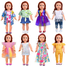 WONDOLL 18-tommer-dukketj og tilbehr - 8 st amerikansk dukketj kompatibelt med alle 18 tommer dukketj Julefdselsdagsgave til piger