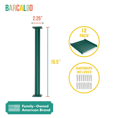 Barcaloo Schommelsysteem Hardware 12 Pack Buiten Monkey Bars - 16.5 inch Groene Coating 1
