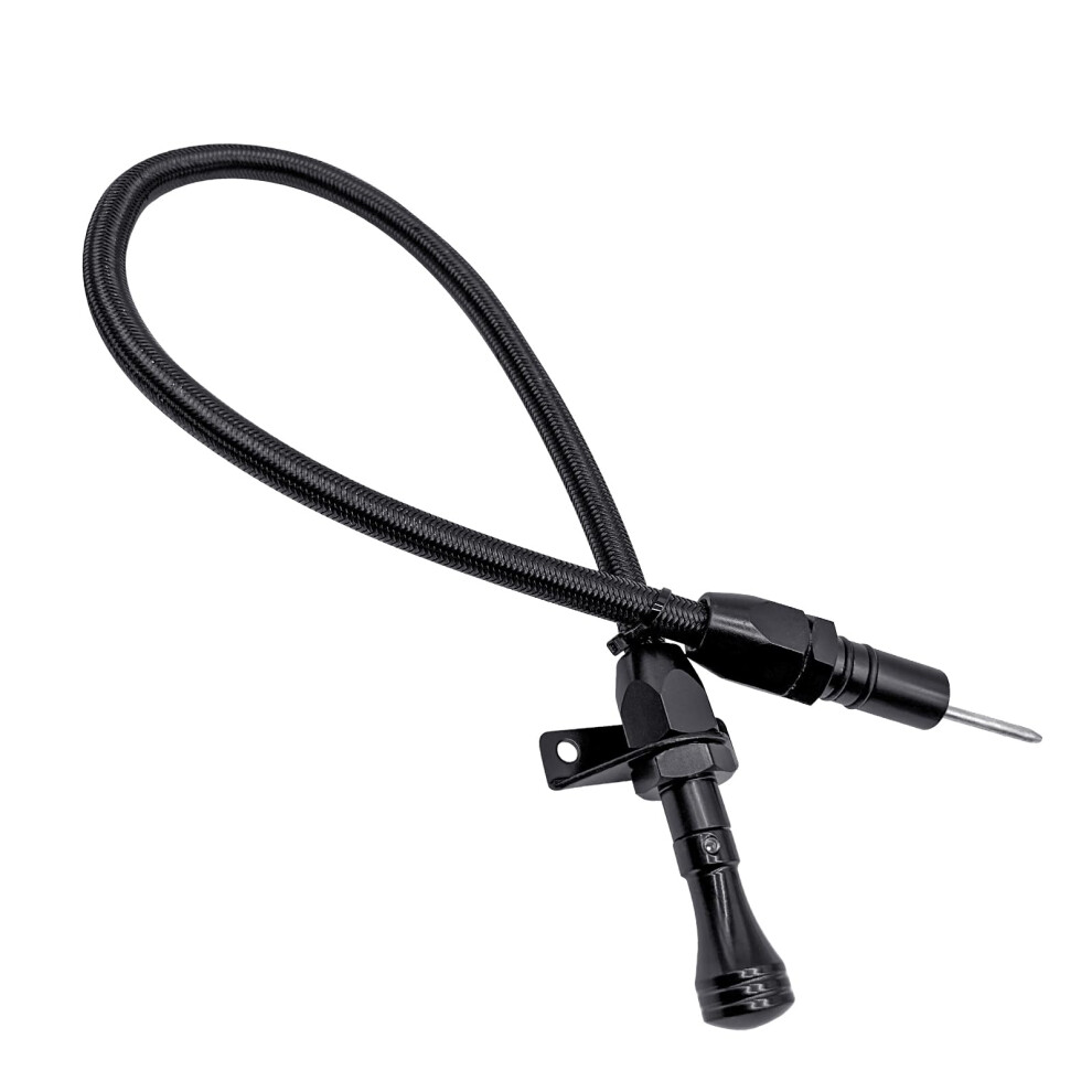 Hahaha -TH350 / TH400 Dipstick Turbo 350/400 Moupage Feu Feu L'huile De Transmission Flex Compatible Avec Gm / Chevy (Noir)-image