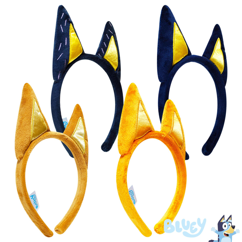 Luv Her Bluey Party Supplies - 4Pc Costume Animal Oreilles Bandeau En Peluche Oreilles Molles Elastic Bandbands-image