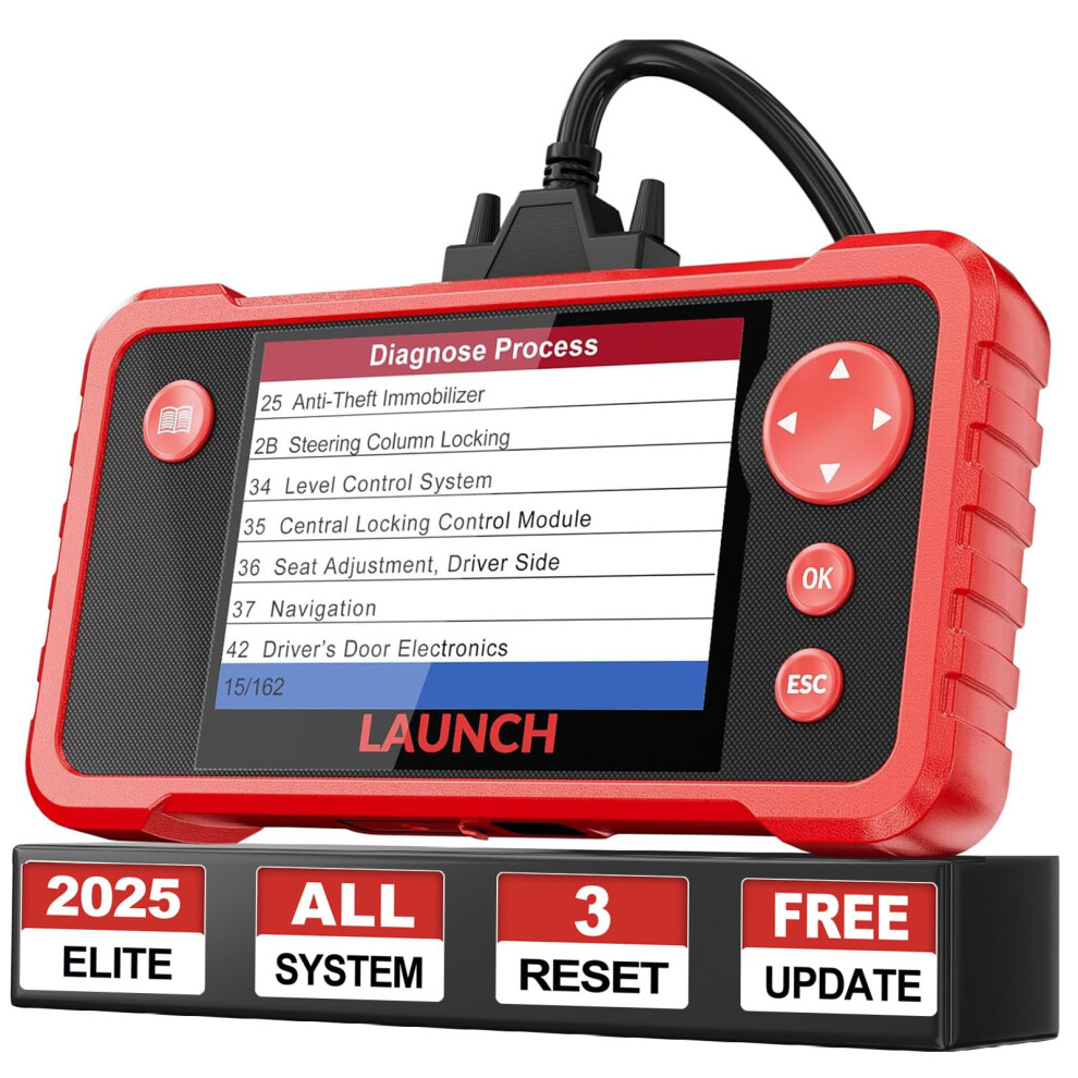 LAUNCH CRP123 V2.0 Plus [2025 New Model] All System Scan Tool with 3 Reset Oil Service/Throttle Relearn/SAS Reset OBD2 Scanner Diagnostic Tool