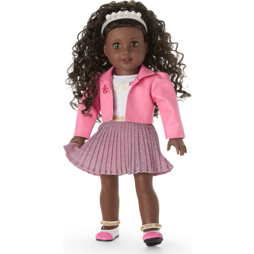 American Girl Truly Me Boneca de 18 polegadas Traje Chic de Celebridade com Casaco, Top, Saia e Sapatos 1
