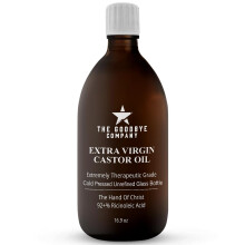 Rizinusl USDA-zertifiziert, Bio, Glasflasche, rein, kaltgepresst (500 ml), 100 % natrliches, natives Rizinusl, unraffiniert, spendet Feuchtigk