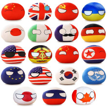 Idyllicallyser 19 PCS Country Balls Pluche, 4 inch Country Ball Pluche/Sleutelhanger