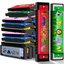 35 stk Harmonika til brn 16 huller Musikinstrument Returgave Tegnefilm Dobbeltrkket Harmonika Bulk Legetj i 3 r + Brnefestgaver Goodie Bags