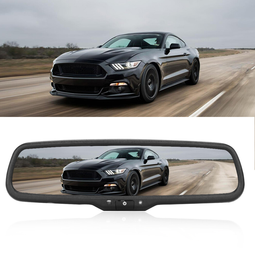 4.3Inch Car Rearview Mirror Auto Dimming Monitor With Bracket Black 8751324609524