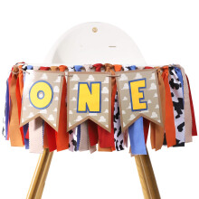 Toy Inspiration Story's 1. narozeniny Banner vysok idlicky - Dekorace westernov party Banner West Cowboy Detsk chlapec Photo Booth Rekvizity Fabr