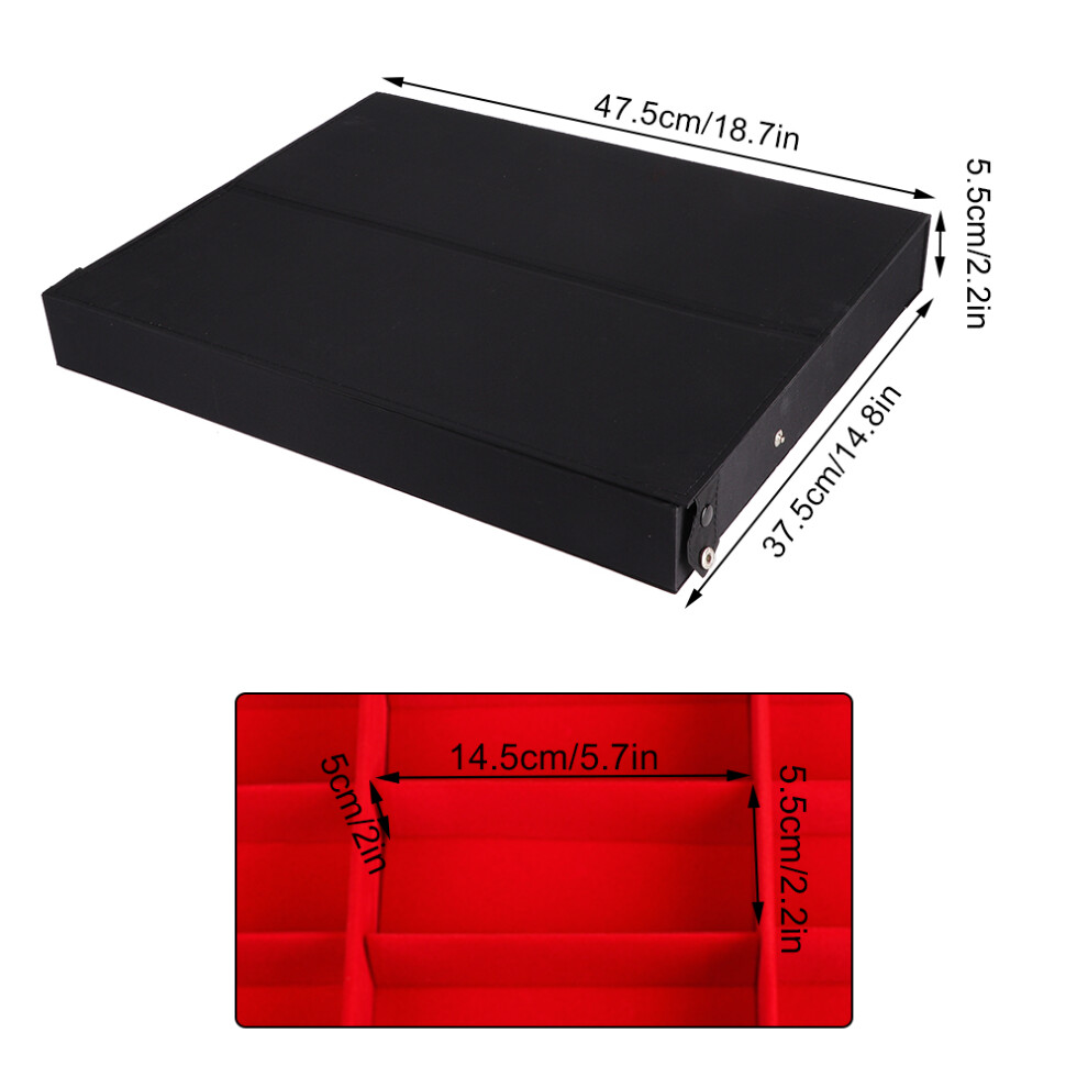 18 Grids Eyeglass Display Storage Cases Folding Cover Sunglasses Box Glasses Organizer