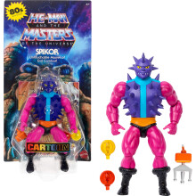 Mattel Masters of the Universe Origins Coleo de desenhos animados Conjunto de bonecos de ao e acessrios Spikor Brinquedo colecionvel de 5,5