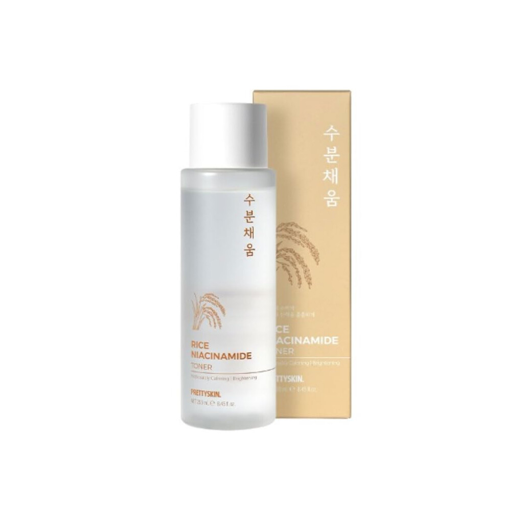 Prettyskin Rice Extract Daily Facial Toner For Sensitive Skin With Niacinamide - Hydrating Non-Sticky - Skin Tone & Texture Care Moisture Balan