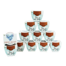 Buzzy Terracotta Mini Grow Pots for Adults and Kids | Love Forget-Me-Not Flower | 12-Count case | Best Gardening Gifts or Party Favors for Weddin