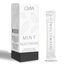 Collezione GMW Pacchetti per collutori di dimensioni da viaggio - singoli mini pacchetti di collutori per respiro fresco - articoli da toeletta da vi