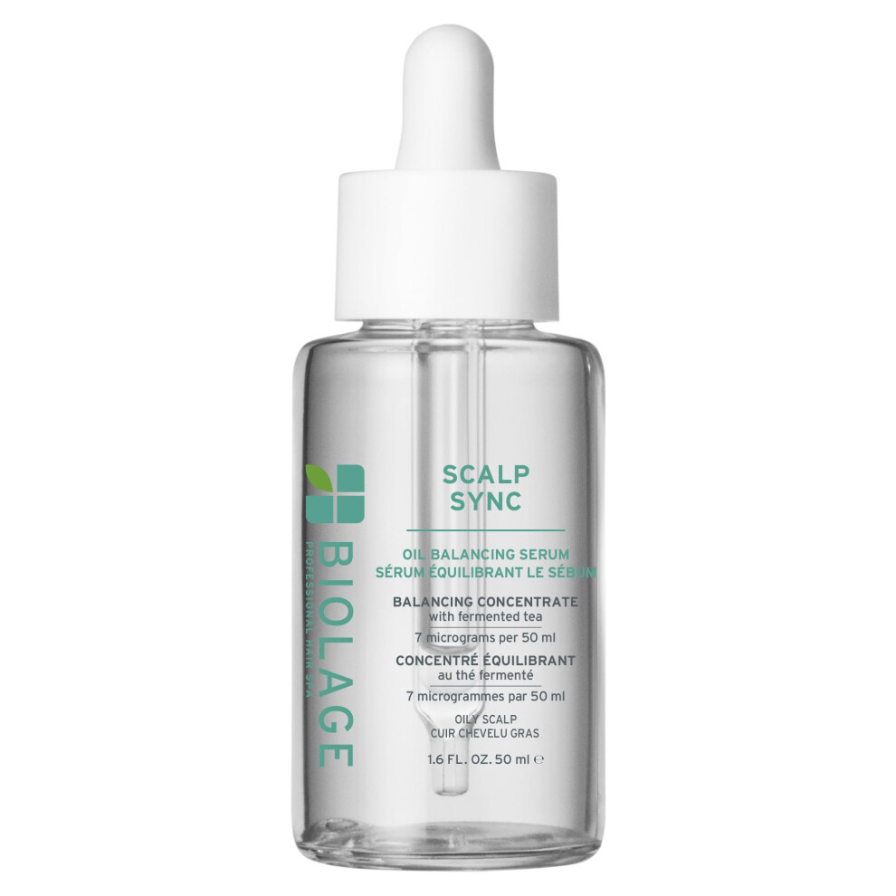 Biolage Scalp Sync Oil Balancing Serum - Absorbs Excess Oil For Oily Scalp Fermented Tea Blend Vegan & Paraben-Free 1.6 Fl Oz