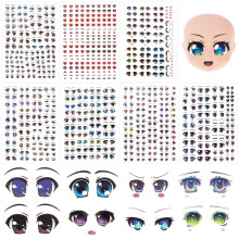 Joez Wonderful 7pcs Water Eye Stickers for Dolls Eye Water Decals Cute Cartoon for Doll Clay Accessories