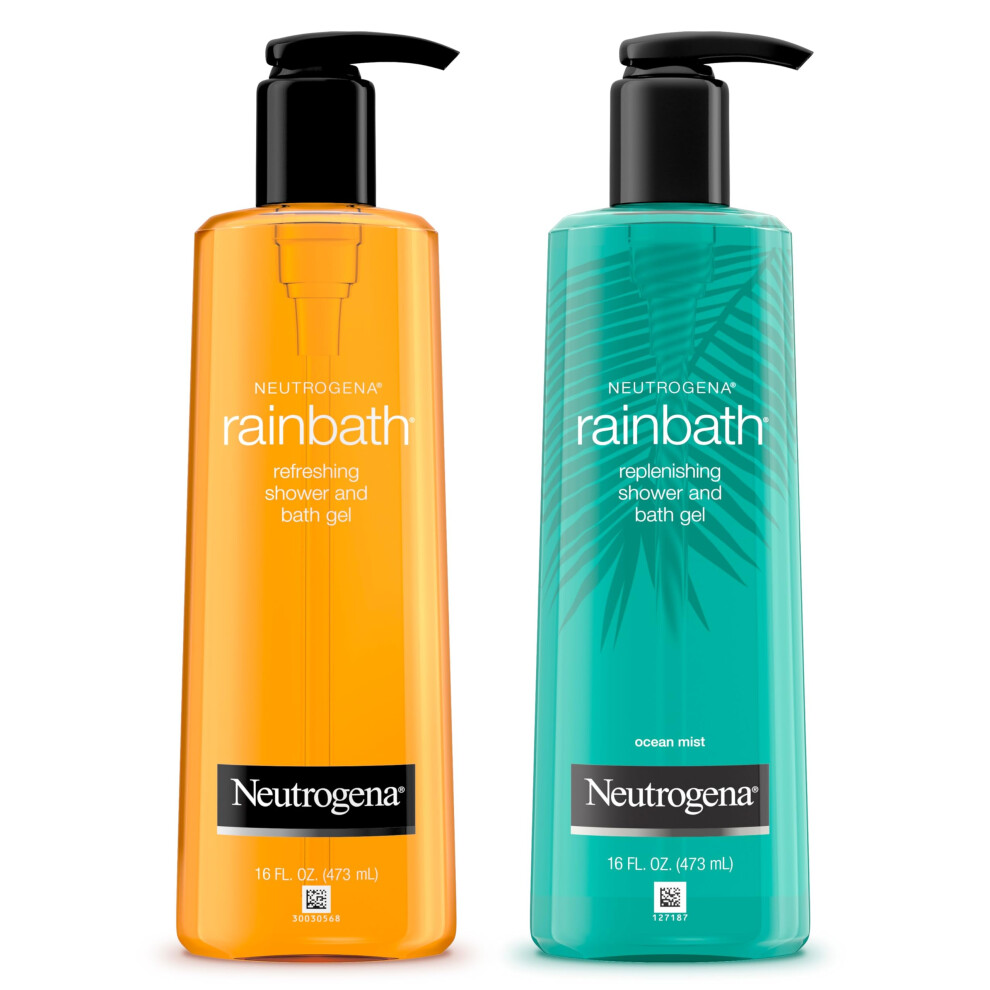 Neutrogena Rainbath Refreshing & Cleansing Shower & Bath Gel  Moisturizing Daily Body Wash & Shaving Gel for Soft Skin  Two Pack Including Ocean