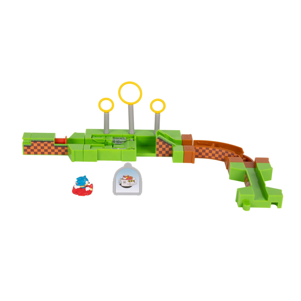 New Sonic The Hedgehog Go Go Racers Playset Sonic Adventure Fun Track And High Speed Launcher 423454