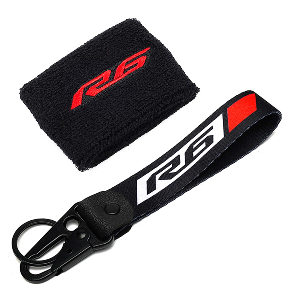 ZYAKOMO Compatible with R6 YZFR6 YZF R6 R6S 1999-2021 2022 2023 2024 2025 Motorcycle Front Brake Fluid Reservoir Sock Cover Oil Cup Sock & Keyrin-image-OPC-PHWVFQP-NEW