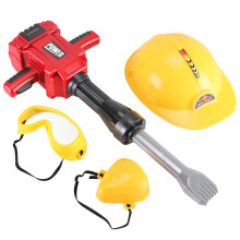 Kids Jackhammer Toy Drill med skyddsglasgon och skyddsmask - Elverktyg fr ltsaslek med realistiska ljud och action konstruktionsleksaker och u