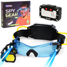 Madzee Spy Gear Leget?jss?t til b?rn - LED Night Vision Goggles til b?rn med Micro Voice Disguiser