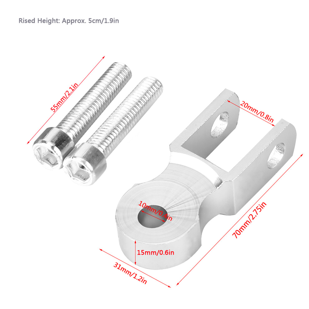 2Pcs Motorcycle Damping Device Shock Absorbers Heightening Pad For Chassis 5Cm (With Screw) 9361324610902
