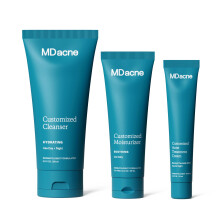 MDacne 3-trins benzoylperoxid acnebehandlingss?t - benzoylperoxidcreme 2,5% salicylsyrerenser Niacinamid fugtighedscreme - medicinsk plantebasere