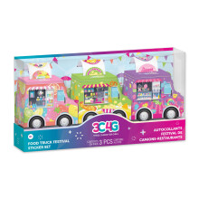 3C4G: Food Truck Festival Sticker Set - 3 Vehicles That Dispense Rolls of Scented Stickers Sweets Drinks & Food Three Cheers for Girls Kid Ag