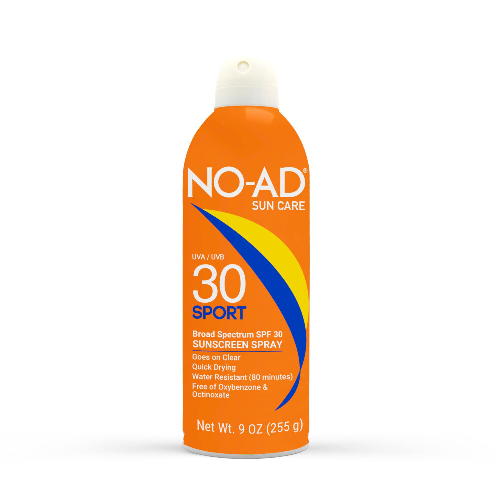 Keine Werbung No-Ad Sport Spf 30 Sport Sunscreen Spray | Non-Greasy, Waterproof And Non Toxic Sunscreen | Body Sunscreen | Suitable For All Skin Types | Broad Spect