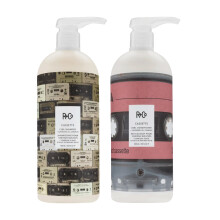 R + CO Cassette Curl Definition du shampooing et du revitalisant (1 L) | Cleanse + maintenir + apprivoiser + definir | Complexe d'huile SuperSeed