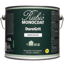 Rubio Monocoat DuroGrit Outdoor Wood Oil Stain & Sealer 375 ft - Saddle Black | 1 Layer UV Protection for Deck Fence & Furniture | 2.5L