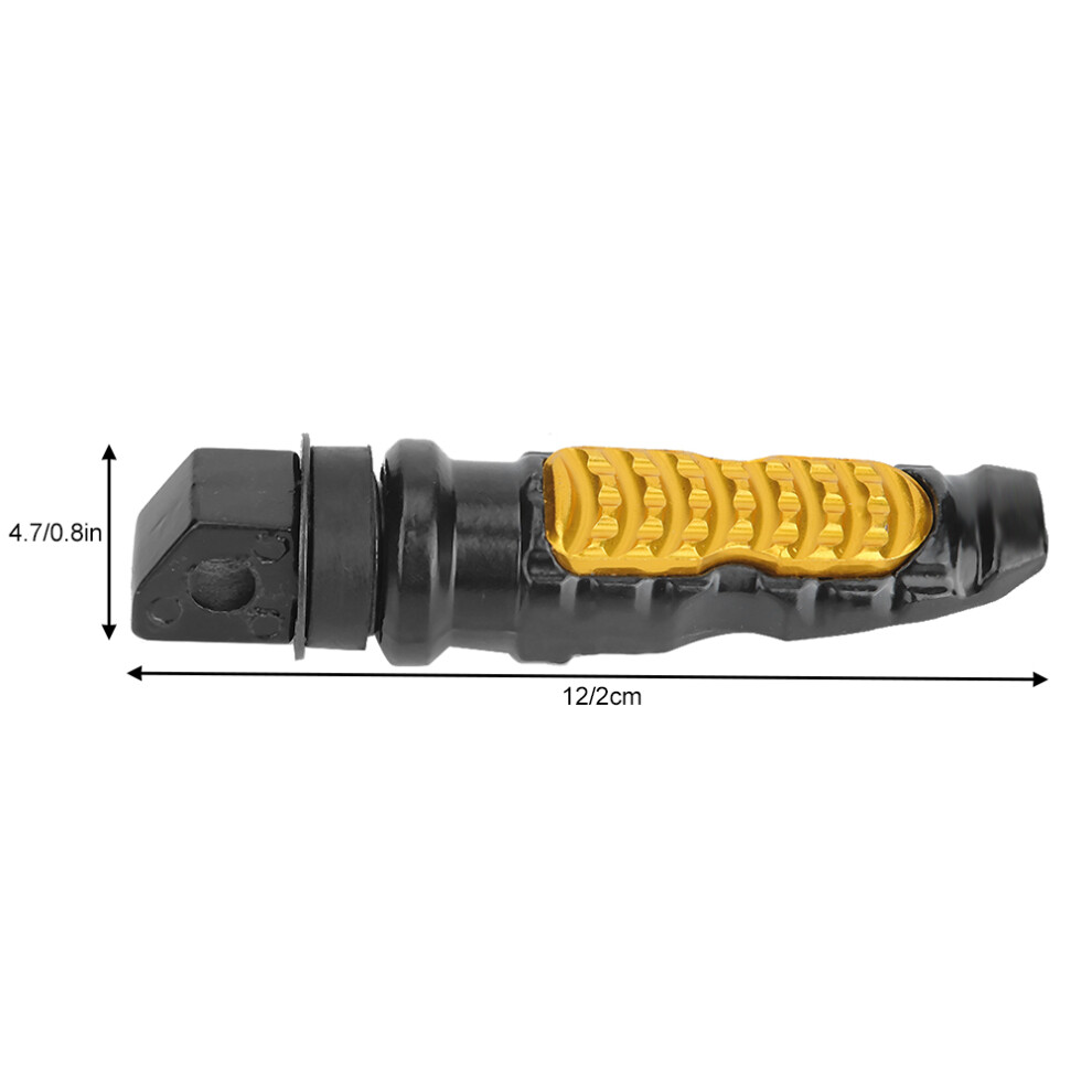 1 Pair Universal Aluminum Footrest Pedal Foot Rest Footpegs Yellow 6921324611083