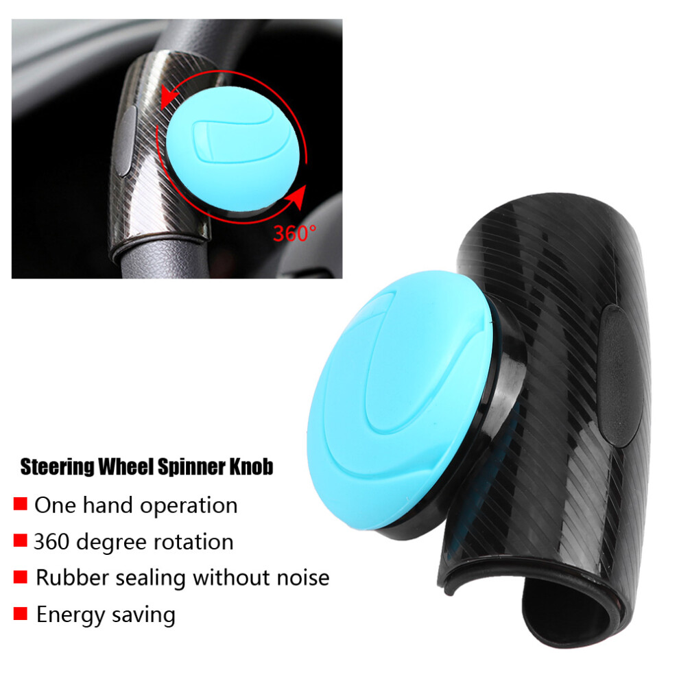 Universal Car Steering Wheel Knob Spinner Power Handle Ball Wheel Booster Blue
