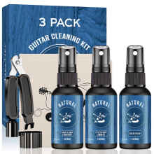 Deviser Guitar Cleaner Spray All in One Kit 2 Oz Trossa a limone Policone Policarla String-Pulle Guitar Guitar Chitar Cleaning Cleaning Cloth per pul