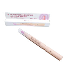 VICTORY NAIL 1 STK Keramisk negleb?nd On/Off Oil Pusher Cuticle Pusher (Ivory)